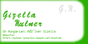 gizella mulner business card